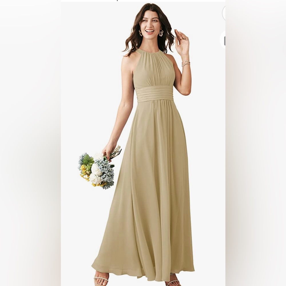 Halter Chiffon Formal Long Dress